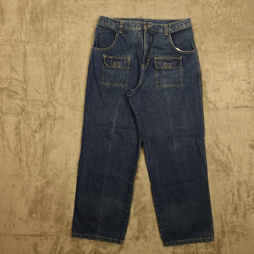 Adriana Sport jeans high rise straight leg women's 16 blue denim vintage 90's